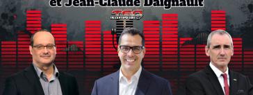 Steve Bouchard, Monsef Derraji et Jean-Claude Daignault, qui participent à la radio de Truck Stop Québec.