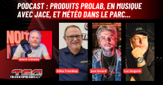 Gilles Tremblay de Prolab, Jace Savard et Luc Sergerie sont au micro de Benoit Therrien pour discuter musique et camionnage.