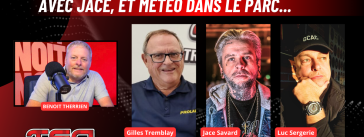 Gilles Tremblay de Prolab, Jace Savard et Luc Sergerie sont au micro de Benoit Therrien pour discuter musique et camionnage.