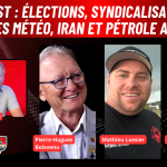 Pierre-Hugues Boisvenu, Mathieu Lussier et Pierre-Olivier Pineau au micro de Benoit Therrien sur la radio des camionneurs de Truck Stop Québec.