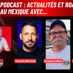 Yannick Marceau, Jacques Lafleur et Ginette Legault au micro de Benoit Therrien sur la radio des camionneurs de Truck Stop Québec.