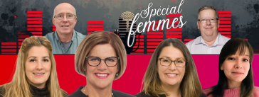 Jean-Pierre Houle, Claude Bélanger, Nicole Lussier, Cathy Lussier, Stéphanie Lussier Dalpé, Noémie Drouin, qui participent à ce podcast spécial FEMMES pour la Journée Internationale des droits des femmes et la place des femmes dans l'industrie du camionnage.
