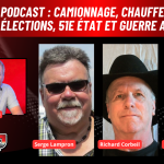 Benoit Therrien reçoit sur la radio des camionneurs de Truck Stop Québec Serge Lampron, Richard Corbeil et Hans Mercier.