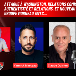 Yannick Marceau, Claude Quirion et Simon Bourque au micro de Benoit Therrien, sur la radio des camionneurs de Truck Stop Québec.