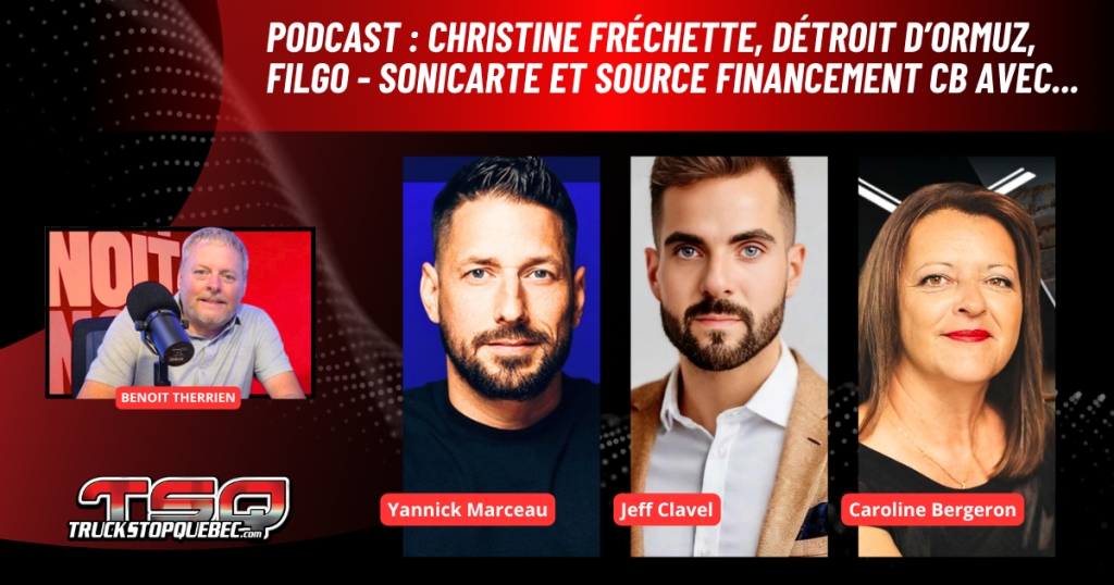 Benoit Therrien reçoit Yannick Marceau, Jeff Clavel et Caroline Bergeron pour discuter politique, Filgo et Financement sur la radio des camionneurs.
