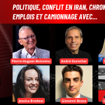 Pierre-Hugues Boisvenu, ISAAC Instruments, Giovanni Bozzo et Gaston Gendron au micro de Benoit Therrien sur la radio des camionneurs.