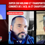 Charles Pellerin et Pierre Gagnon discutent au micro de l'expert en transport, Benoit Therrien, sur la radio du camionnage.