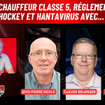 Jean-Pierre Houle, Claude Bélanger et Patrick Pinson au micro de Benoit Therrien sur la radio des camionneurs.