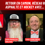 Jean-François Maltais, Yves Charlebois et Jean-Claude Richard au micro de Benoit Therrien sur la radio du camionnage de Truck Stop Québec.