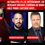 Yannick Marceau, Hans Mercier et Marie-Claude Fortin au micro de Marie Saint-Laurent sur les ondes de Truck Stop Québec.