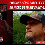 Éric Labelle et Angelinotte au micro de Marie Saint-Laurent sur Truck Stop Québec, la radio des camionneurs.