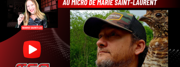 Éric Labelle et Angelinotte au micro de Marie Saint-Laurent sur Truck Stop Québec, la radio des camionneurs.