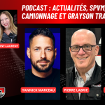 Yannick Marceau, Pierre Labrie et Yvan Domingue au micro de Benoit Therrien et Marie Saint-Laurent sur Truck Stop Québec, la radio des Camionneurs.