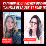 Marie-Pier Laliberté, Mel Laquerre et Dominique Boisseau au micro de Marie Saint-Laurent sur la radio des camionneurs de Truck Stop Québec.